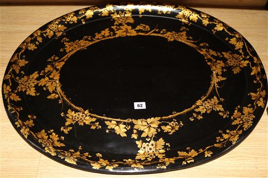 A papier mache tray